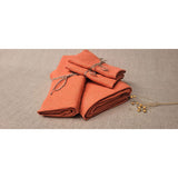 Pure Washed Linen Towels, Apricot