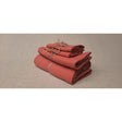 Pure Washed Linen Towels, Fig Red