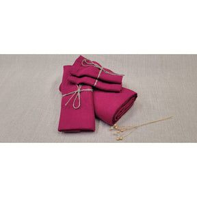 Pure Washed Linen Towels, Heather Rose