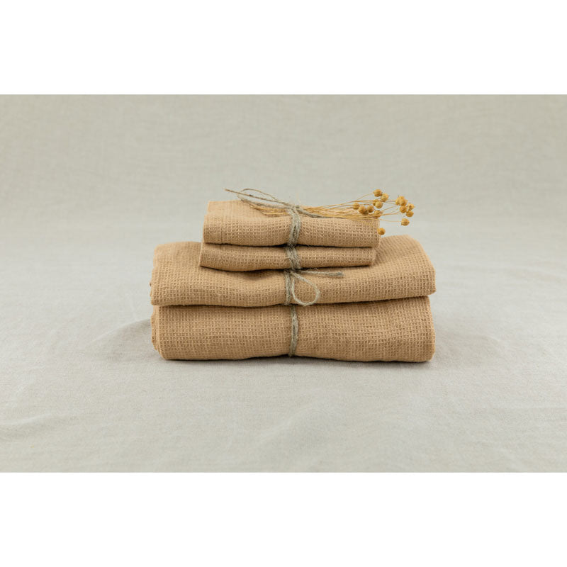Pure Washed Linen Towels, Honey