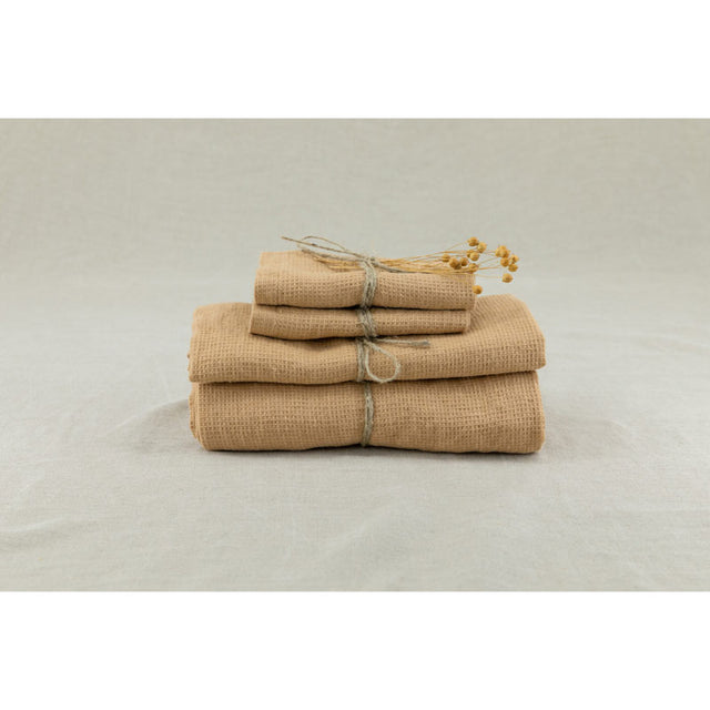 Pure Washed Linen Towels, Honey