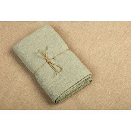 Pure Washed Linen Towels, Linden Green