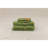 Pure Washed Linen Towels, Olive Green
