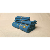 Pure Washed Linen Towels, Prussian Blue