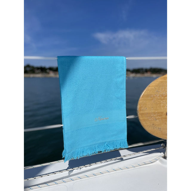 Cap-Ferret Turquoise 100% Cotton Beach Towel - Zouf.biz