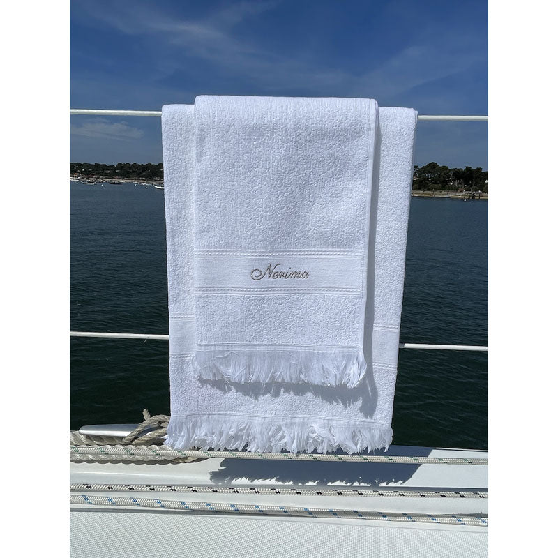 Cap-Ferret White 100% Cotton Beach Towel - Zouf.biz