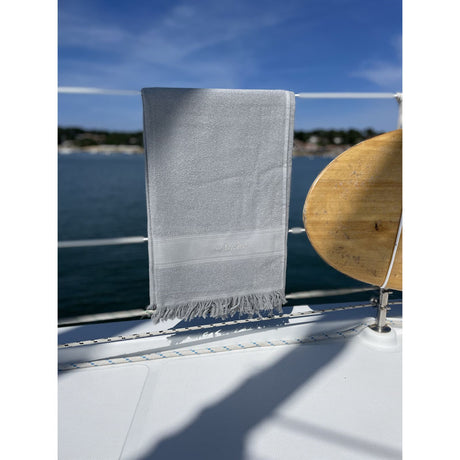 Cap-Ferret Silver 100% Cotton Beach Towel - Zouf.biz