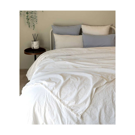 White Washed Cotton Pillow Case - Zouf.biz