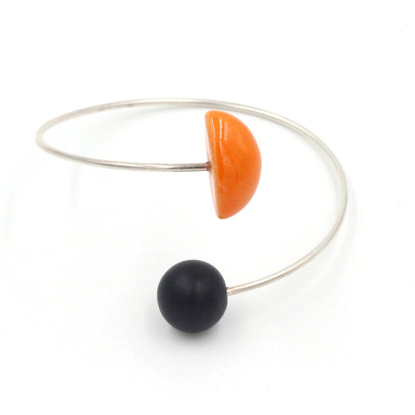 Inca Ceramic Bracelet, Orange & Black - Zouf.biz