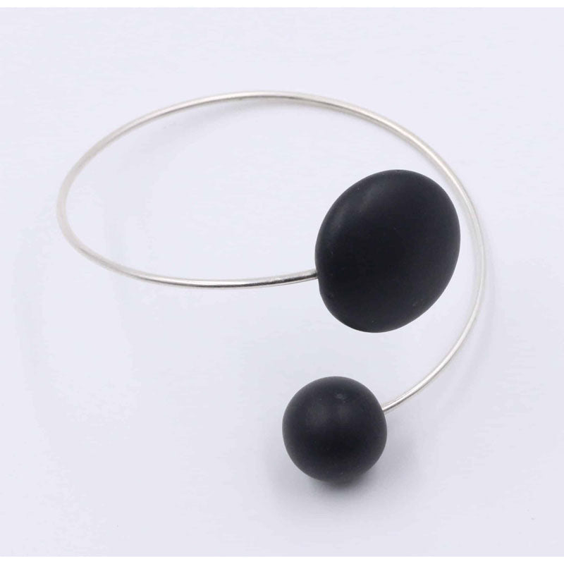 Moon Ceramic Bracelet, Black