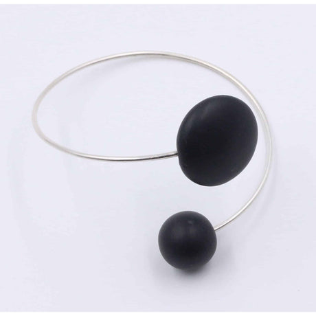Moon Ceramic Bracelet, Black