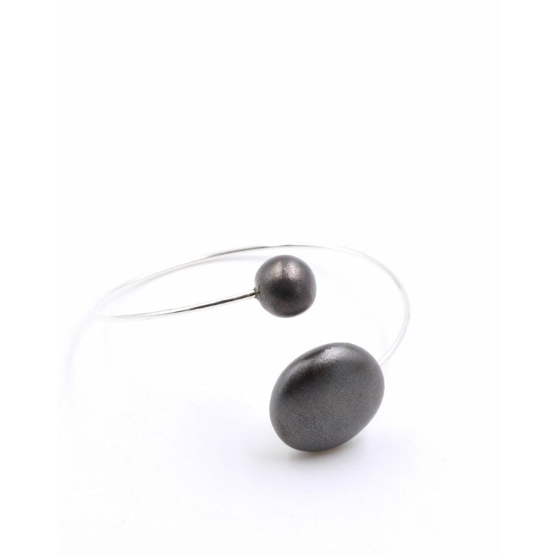 Moon Ceramic Bracelet, Cast Iron