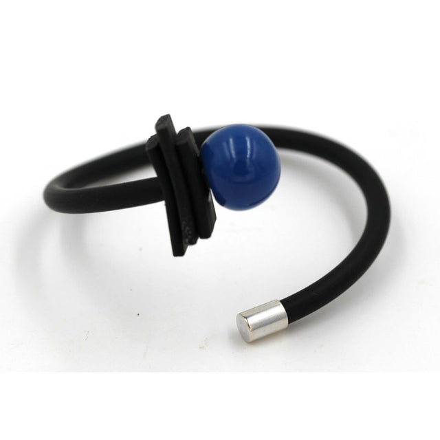 Tribal Ceramic Bracelet, Azur