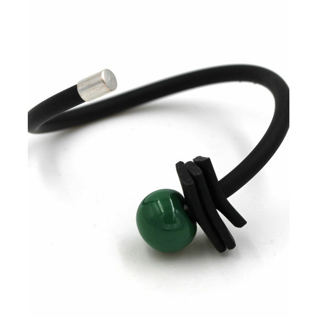 Tribal Ceramic Bracelet, Green