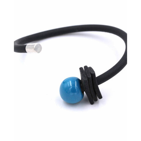 Tribal Ceramic Bracelet, Turquoise