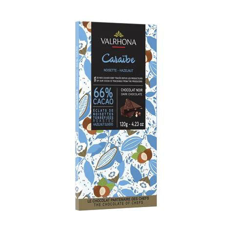 Caraïbe Hazelnut Dark Chocolate Bar 66%