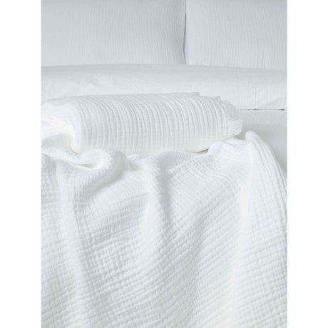 Cotton Gauze Bedspread, White - Zouf.biz