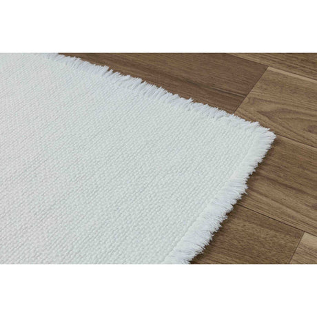 White Cotton Boho Carpet - Zouf.biz