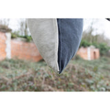 Pure Washed Linen Cushion Cover, Two-Tone Caviar Grey