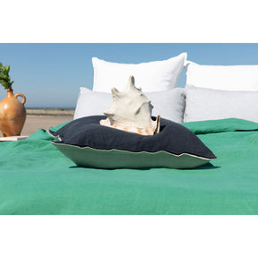 Pure Washed Linen Cushion Cover, Two-Tone Lead Grey