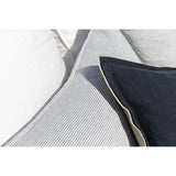 Pure Washed Linen Cushion Cover, Two-Tone Lead Grey