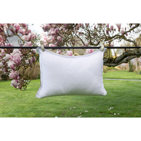 Pure Washed Linen Cushion Cover, Two-Tone Optic White