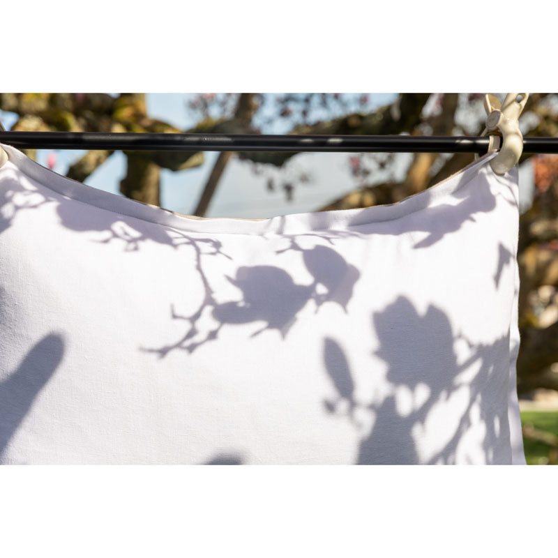 Pure Washed Linen Cushion Cover, Two-Tone Optic White