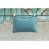 Pure Washed Linen Cushion Cover, Two-Tone Peacock Green