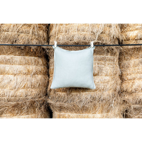 Pure Washed Linen Cushion Cover, Two-Tone Pebble Grey