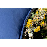 Pure Washed Linen Cushion Cover, Two-Tone Ultramarine Blue