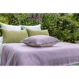 Pure Washed Linen Cushion Cover, Two-Tone Violet