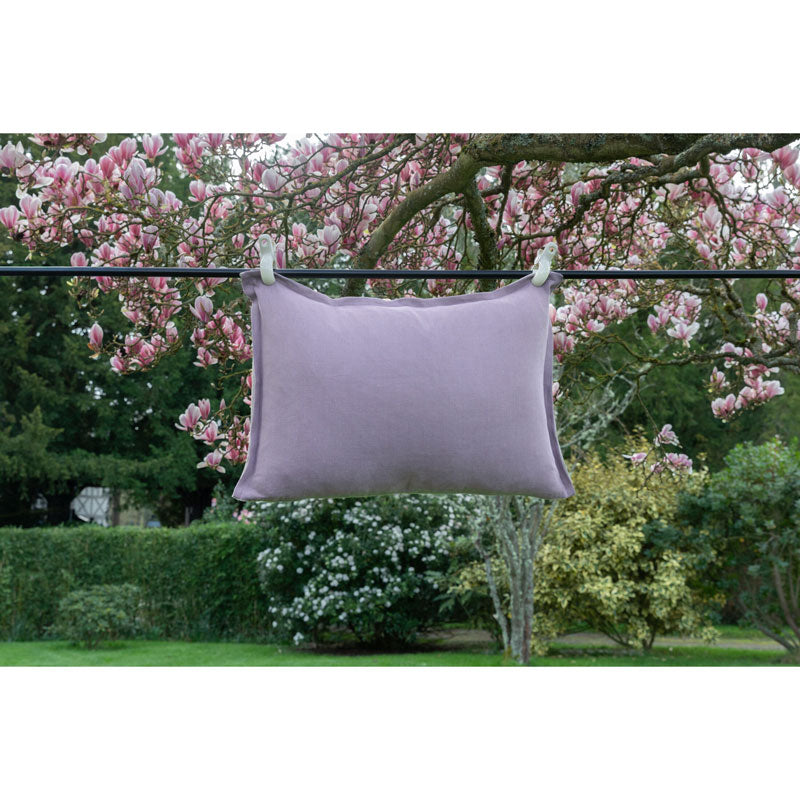 Pure Washed Linen Cushion Cover, Two-Tone Violet