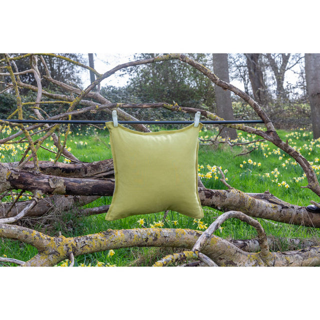 Pure Washed Linen Cushion Cover, Two-Tone Yellow Hop