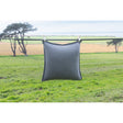 Pure Washed Linen Cushion Cover, Two-Tone Zinc Grey