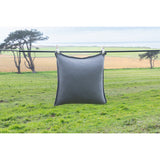 Pure Washed Linen Cushion Cover, Two-Tone Zinc Grey