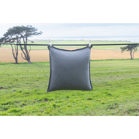 Pure Washed Linen Cushion Cover, Two-Tone Zinc Grey