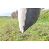 Pure Washed Linen Cushion Cover, Two-Tone Zinc Grey