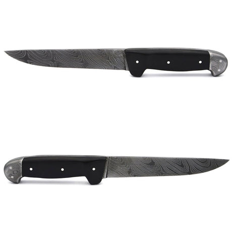 Forged in premium damascus carbon steel and handcrafted by master artisans in the French village of Laguiole, this kitchen knife combines exceptional edge retention with refined blade geometry for precise slicing, dicing, and fine cuts!