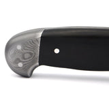 Laguiole Kitchen Knife with Ebony Handle and Star Damascus Steel Blade