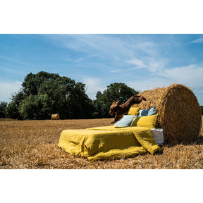 Pure Washed Linen Duvet Cover, Amber Yellow