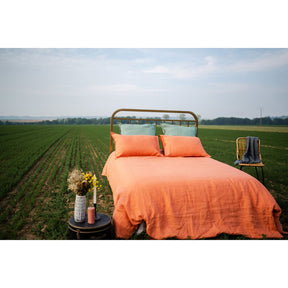 Pure Washed Linen Duvet Cover, Apricot
