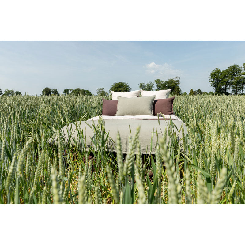 Pure Washed Linen Duvet Cover, Two-Tone Chestnut