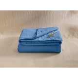 Pure Washed Linen Duvet Cover, Blue Flower