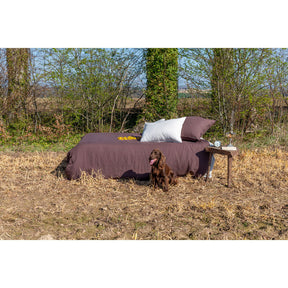 Pure Washed Linen Duvet Cover, Chestnut