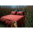 Pure Washed Linen Duvet Cover, Fig Red