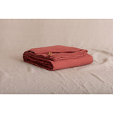Pure Washed Linen Duvet Cover, Fig Red