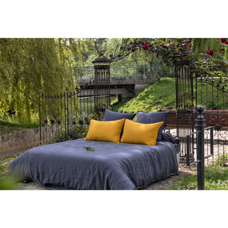 Pure Washed Linen Duvet Cover, Flint Grey