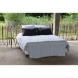 Pure Washed Linen Duvet Cover, Flint Stripe