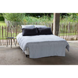 Pure Washed Linen Duvet Cover, Flint Stripe
