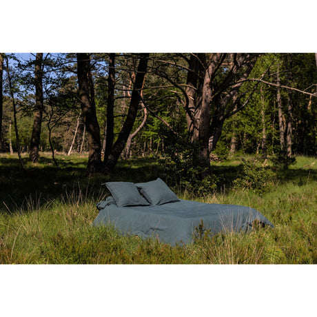 Pure Washed Linen Duvet Cover, Forest Green